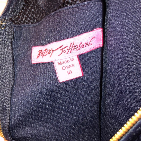 Betsey Johnson Navy Polka Dot Cocktail Dress - Picture 4 of 6